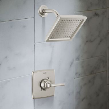 Click here to see Delta 142864-SP Delta Geist Monitor 14-Series Shower Faucet, Touch-Clean, MultiChoice Valve, ADA, Spotshield Brushed Nickel - 142864-SP