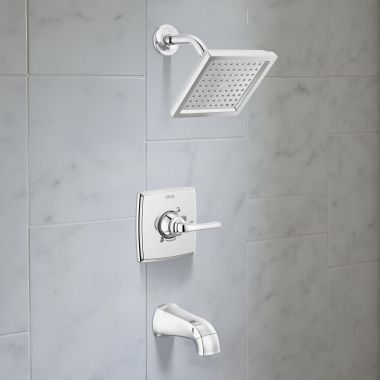 Click here to see Delta 144864 Delta Geist Monitor 14-Series Tub And Shower Faucet, Touch-Clean, MultiChoice Valve, ADA, Chrome - 144864