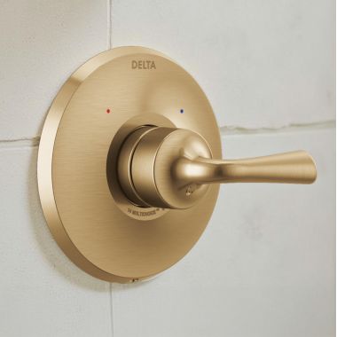 Click here to see Delta T14033-CZ Delta Kayra Monitor 14 Series Pressure Balance Valve Only Trim, Lever Handle, ADA, Champagne Bronze - T14033-CZ