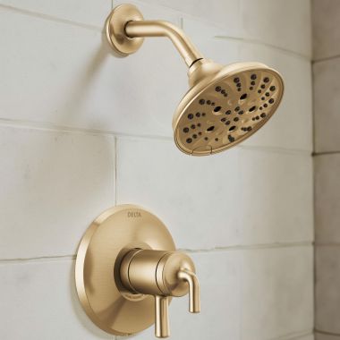 Click here to see Delta T17233-CZ Delta Kayra Monitor 17 Series Shower Faucet with Volume Control, Two Lever Handles, H2Okinetic, ADA, 1.75 GPM, Champagne Bronze - T17233-CZ