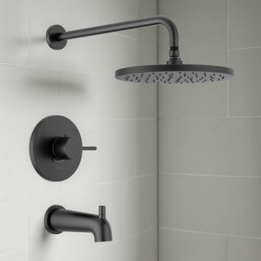 Click here to see Delta T14469-BL-PP Delta Modern Monitor 14 Series Tub And Trim Shower, Touch-Clean, MultiChoice, ADA, 1.75 GPM, Matte Black - T14469-BL-PP