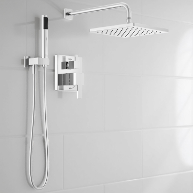 Click here to see Delta 342701 Delta Modern Monitor 14 Series Shower With Raincan, Hand Shower & Rough Valve, Touch-Clean, MultiChoice, ADA, 1.75 GPM, Chrome - 342701
