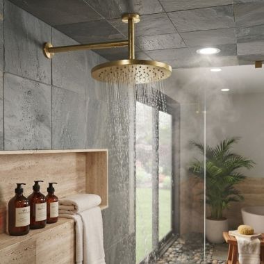 Click here to see  RP103694BL Delta Modern Raincan Single Setting Round Shower Head, Matte Black - RP103694BL