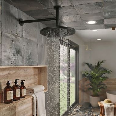 Click here to see  RP103694CZ Delta Modern Raincan Single Setting Round Shower Head, Champagne Bronze - RP103694CZ