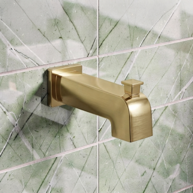 Click here to see Delta RP103702CZ Delta Modern Angular Tub Spout, Champagne Bronze - RP10370CZ