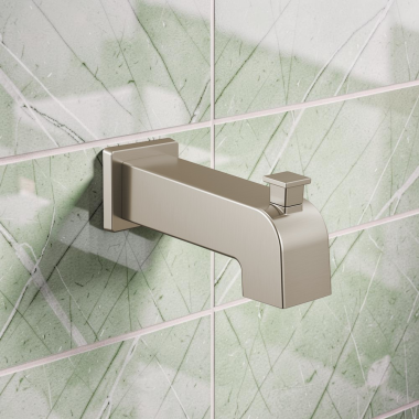 Click here to see Delta RP103702SP Delta Modern Angular Tub Spout, SpotShield Brushed Nickel - RP103702SP