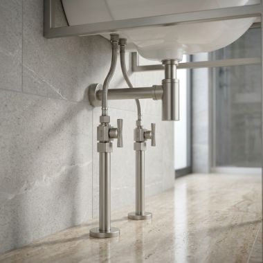 Click here to see  DT021203-SS Delta Straight Supply Stop Valve, Brass, ADA-Compliant, Stainless - DT021203-SS