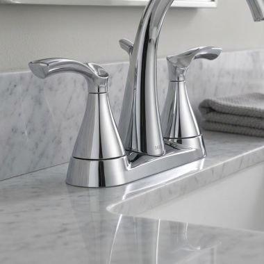 Click here to see Delta RP100131 Delta Handle Assembly for Sandover Two Handle Widespread Bathroom Faucet, Chrome - RP100131