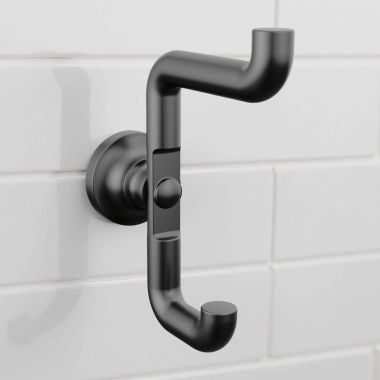Click here to see Delta 73535-BL Delta Saylor Double Robe Hook, Matte Black - 73535-BL