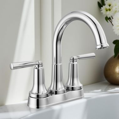 Click here to see Delta 2535-TP-DST Delta Saylor Centerset Bathroom Faucet, Tract-Pack, DIAMOND Seal, ADA-Compliant, 1.2 GPM, Chrome - 2535-TP-DST