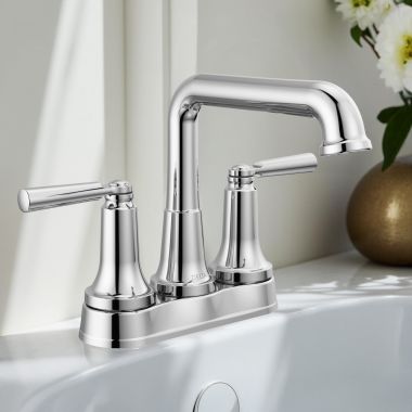 Click here to see Delta 2536-TP-DST Delta Saylor Centerset Bathroom Faucet, Two Hadles, Tract-Pack, DIAMOND Seal, ADA-Compliant, 1.2 GPM, Chrome - 2536-TP-DST
