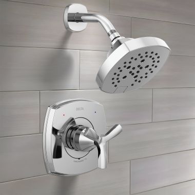 Click here to see Delta T142766-PR Delta Stryke Monitor 14 Series Shower Only Trim, Touch-Clean, H2Okinetic PowerDrench, Lumicoat Chrome - T142766-PR
