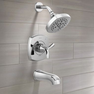 Click here to see Delta T144766-PR Delta Stryke Monitor 14 Series Tub and Shower, Touch-Clean, H2Okinetic PowerDrench, 1.75 GPM, Lumicoat Chrome - T144766-PR