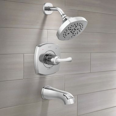 Click here to see Delta T14476-PR Delta Stryke Monitor 14 Series Tub and Shower, Touch-Clean, H2Okinetic PowerDrench, 1.75 GPM, ADA, Lumicoat Chrome - T14476-PR