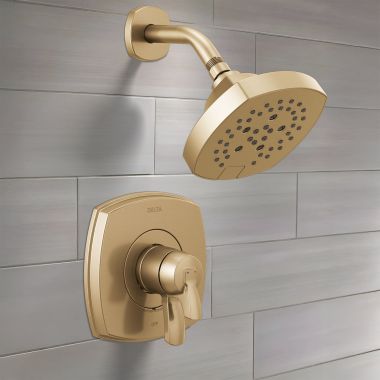 Click here to see Delta T17276-CZ-PR Delta Stryke Monitor 17 Series Shower Only, Touch-Clean, H2Okinetic PowerDrench, ADA, 1.75 GPM, Lumicoat Champagne Bronze - T17276-CZ-PR