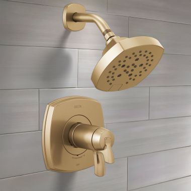 Click here to see Delta T17T276-CZ-PR Delta Stryke TempAssure 17T Series Shower Only,  Five-Setting, H2Okinetic, Touch-Clean, ADA, 1.75 GPM, Lumicoat Champagne Bronze - T17T276-CZ-PR