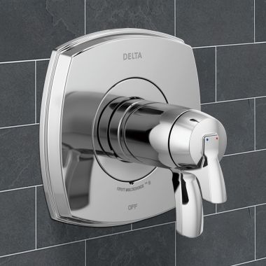 Click here to see Delta T17T076-PR Delta Stryke TempAssure 17T Series Valve Only, Volume Control, MultiChoice, ADA, Lumicoat Chrome - T17T076-PR