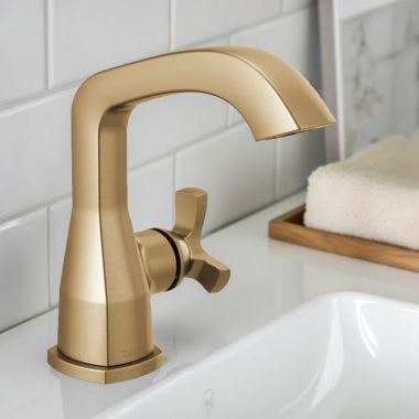 Click here to see Delta 5766-CZ-PR-LPU-DST Delta Stryke Bathroom Faucet, Single Handle, DIAMOND Seal, 1.2 GPM, Lumicoat Champagne Bronze (Less Pop-Up) - 5766-CZ-PR-LPU-DST