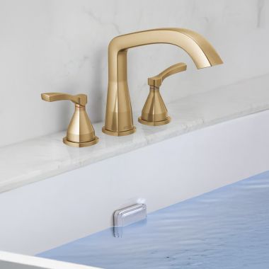 Click here to see Delta T2776-CZ-PR Delta Stryke Three Hole Roman Tub Only Trim, Lever Handles, Rigid Spout, ADA, Lumicoat Champagne Bronze - T2776-CZ-PR