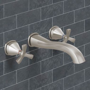 Click here to see Delta T35766LF-SS-PR-WL Delta Stryke Wall-Mount Lavatory Faucet for 8