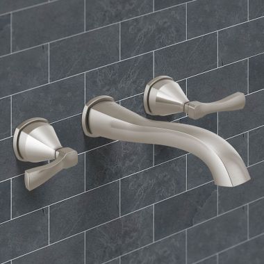 Click here to see Delta T3576LF-SS-PR-WL Delta Stryke Wall-Mount Lavatory Faucet for 8