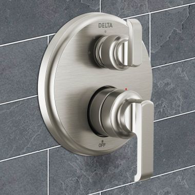 Click here to see Delta T24889-SS-PR Delta Tetra Monitor 14 Series Integrated Diverter Trim With 3-Setting, MultiChoice, MagnaTite, ADA, Lumicoat Stainless - T24889-SS-PR