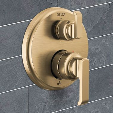 Click here to see Delta T24989-CZ-PR Delta Tetra Monitor 14 Series Integrated Diverter Trim With 6-Setting, MultiChoice, MagnaTite, ADA, Lumicoat Champagne Bronze - T24989-CZ-PR