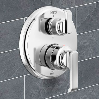 Click here to see Delta T24989-PR Delta Tetra Monitor 14 Series Integrated Diverter Trim With 6-Setting, MultiChoice, MagnaTite, ADA, Lumicoat Chrome - T24989-PR