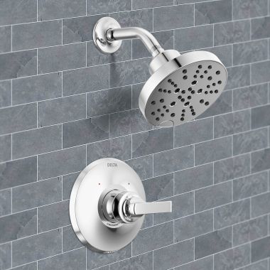 Click here to see Delta T14289-PR Delta Tetra Monitor 14 Series Shower Trim, Touch-Clean, H2Okinetic PowerDrench, MultiChoice, ADA, Lumicoat Chrome - T14289-PR