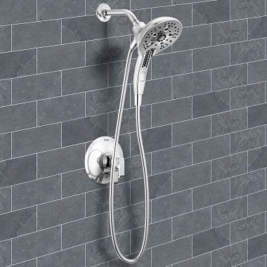 Click here to see Delta T17289-PR Delta Tetra Monitor 17 Series Shower Trim, In2ition, Touch-Clean, H2Okinetic PowerDrench, ADA, 1.75 GPM, Lumicoat Chrome - T17289-PR