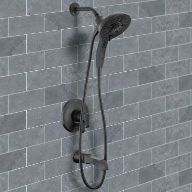 Click here to see Delta T17489-BL Delta Tetra Monitor 17 Series Shower Trim, In2ition, Touch-Clean, H2Okinetic PowerDrench, ADA, 1.75 GPM, Matte Black - T17489-BL