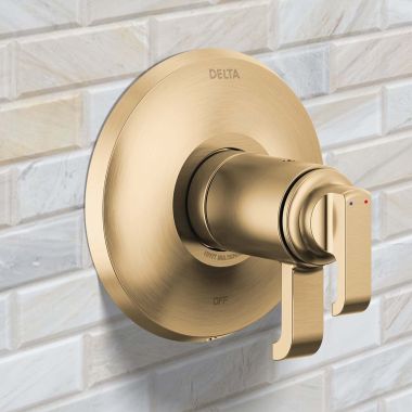 Click here to see Delta T17T089-CZ-PR Delta Tetra TempAssure 17 Series Volume Control Valve Only Trim, MultiChoice, ADA, Lumicoat Champagne Bronze - T17T089-CZ-PR