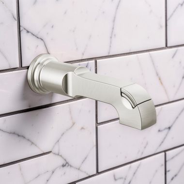 Click here to see  RP102060SSPR Delta Tetra Diverter Tub Spout, Lumicoat, Stainless - RP102060SSPR