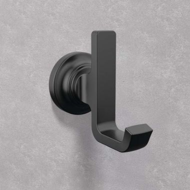 Click here to see Delta 78935-BL Delta Tetra Robe Hook, Matte Black - 78935-BL