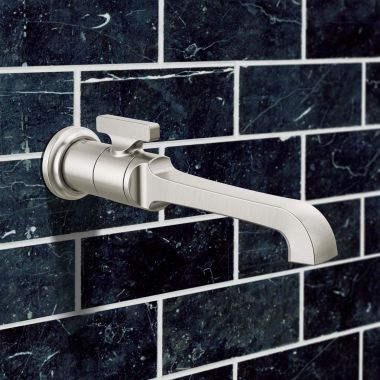 Click here to see Delta T3589LF-SS-PR-WL Delta Single Handle Wall Mount Bathroom Faucet, 1.2 GPM, WaterSense, Lumicoat Stainless - T3589LF-SS-PR-WL
