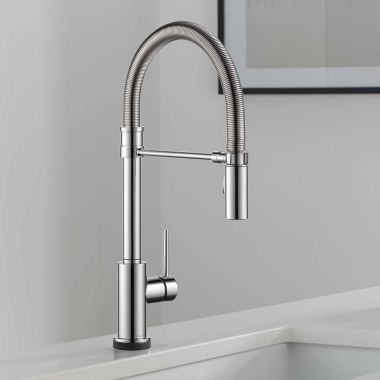Click here to see Delta 9659TL-DST Delta Trisnic Pull-Down Kitchen Faucet with Touch2O, Magnetic Docking, ADA, 1.8 GPM, Chrome - 9659TL-DST