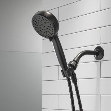 Click here to see Delta 75740BL Delta 6-Setting Hand Shower, Touch-Clean, ProClean, Watersense, 1.75 GPM, Matte Black - 75740BL