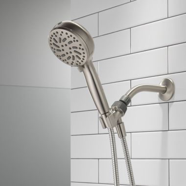 Click here to see Delta 75740SN Delta 6-Setting Hand Shower, Touch-Clean, ProClean, Watersense, 1.75 GPM, Spotshield Brushed Nickel - 75740SN