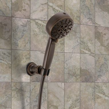 Click here to see Delta 59584-RB-PK Delta 7 Setting Hand Shower, H2Okinetic, ProClean, Touch-Clean, 1.75 GPM, Venetian Bronze - 59584-RB-PK