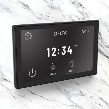 Click here to see Delta 5CN-550L-BL Delta Steamcape Deluxe System, Digital Interface With Built-in WIFI And Bluetooth, Matte Black - 5CN-550L-BL