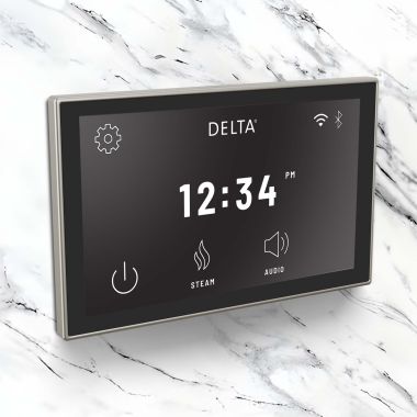 Click here to see Delta 5CN-550L-SS-PR Delta Steamcape Deluxe System, Digital Interface With Built-in WIFI And Bluetooth, Lumicoat Stainless - 5CN-550L-SS-PR