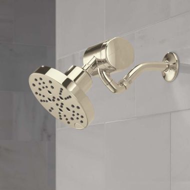 Click here to see Delta 52668-PN-PR Delta H2Okinetic 5-Setting Raincan Round Shower Head, 1.75 GPM, Lumicoat Polished Nickel - 52668-PN-PR