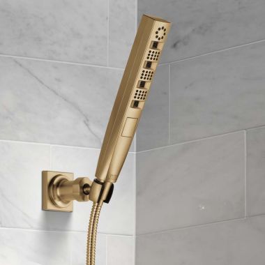 Click here to see Delta 55140-CZ-PR Delta Universal Showering H2OKinetic Four-Setting Wall Mount Hand Shower, 1.75 GPM, Lumicoat Champagne Bronze - 55140-CZ-PR