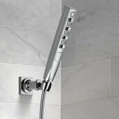 Click here to see Delta 55140-PR Delta Universal Showering H2OKinetic Four-Setting Wall Mount Hand Shower, 1.75 GPM, Lumicoat Chrome - 55140-PR