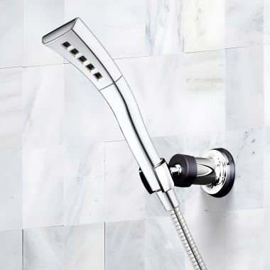 Click here to see Delta 59421-PR-PK Delta Universal Showering Hand Shower, Single-Setting, H2OKinetic, 1.75 GPM, Lumicoat Chrome - 59421-PR-PK
