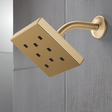 Click here to see Delta 52171-CZ-PR Delta Universal Showering Metal Raincan Shower Head, Single-Setting, H2Okinetic, Touchclean, 1.75 GPM, Lumicoat Champagne Bronze - 52171-CZ-PR