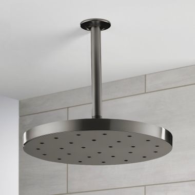 Click here to see Delta 52160-KS-PR Delta Universal Showering Shower Head with Ultrasoak, Single-Setting, H2Okinetic, TouchClean, 1.75 GPM, Lumicoat Black Stainless - 52160-KS-PR