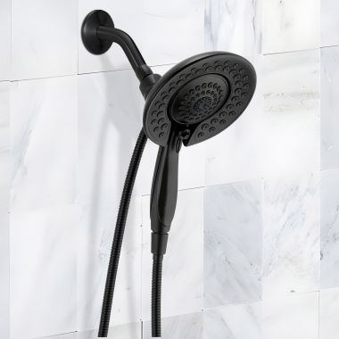 Click here to see Delta 58569-BL25-PK Delta Universal In2ition 5-Setting Two-in-One Shower, TouchClean, 2.5 GPM, Matte Black - 58569-BL25-PK