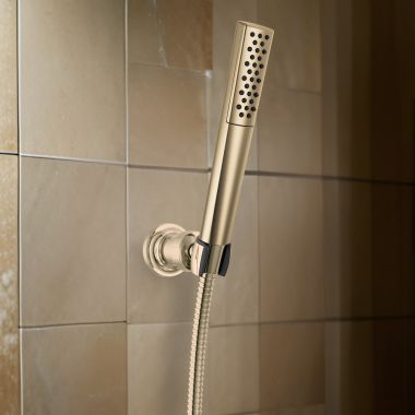 Click here to see Delta 59808-CZ-PR Delta Universal Premium Single-Setting Hand Shower, TouchClean, WaterSense, 1.75 GPM, Lumicoat Champagne Bronze - 59808-CZ-PR