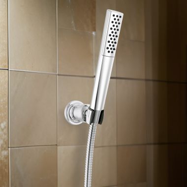 Click here to see Delta 59808-PR Delta Universal Premium Single-Setting Hand Shower, TouchClean, WaterSense, 1.75 GPM, Lumicoat Chrome - 59808-PR